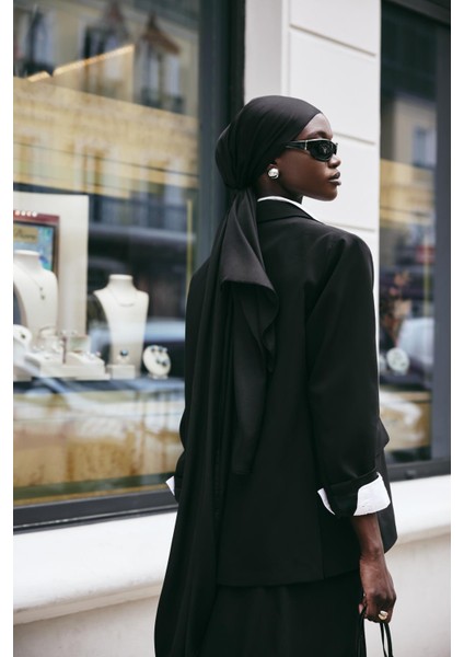 Şantuk Çift Taraflı Ipekli Şal Siyah