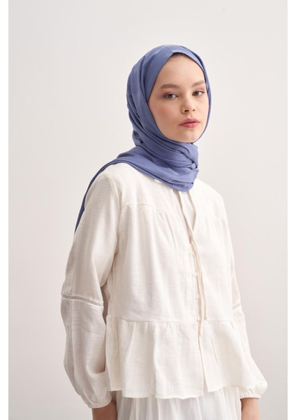 C Desen Monogram Pamuk Ipek Şal Kot Mavi modelleri