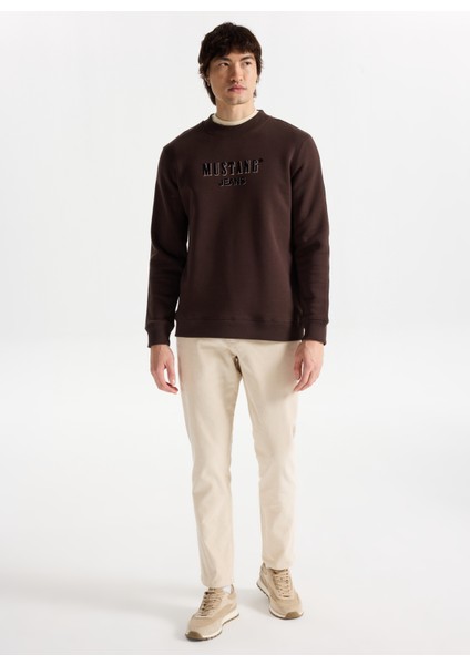 Bisiklet Yaka Kahve Erkek Sweatshırt M5WM-SWT1503 fiyatları