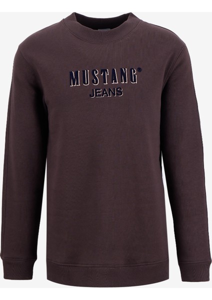 Bisiklet Yaka Kahve Erkek Sweatshırt M5WM-SWT1503