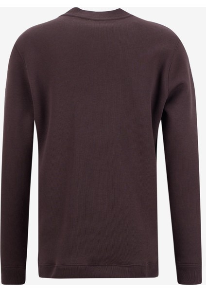 Bisiklet Yaka Kahve Erkek Sweatshırt M5WM-SWT1503