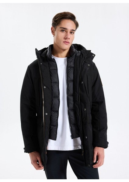 Siyah Erkek Mont 12279243_JJFINN Softshell Parka