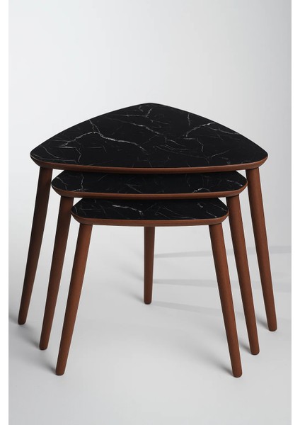 Idek Home 3'lü Zigon Sehpa Tokyo Model Üçgen Zigon Sehpa