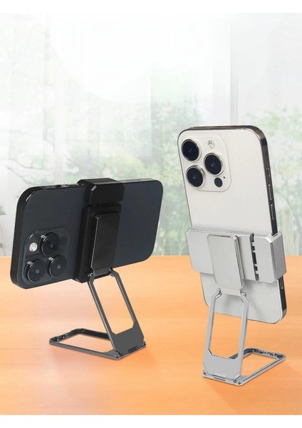 360 Derece Dönen Tüm Telefon Tipleri Ile Uyumlu Metal Telefon Standı Braket