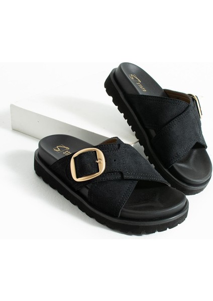 Tekstil-Nappa Hafif Comfort Kadın Siyah Terlik 25Y-1482 fiyatları