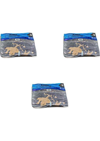 Arma Baskılı Mini Blok Poşet Torba - No : 3-30X50 Cm. - Siyah - 100 Adetlik 3 Paket modelleri