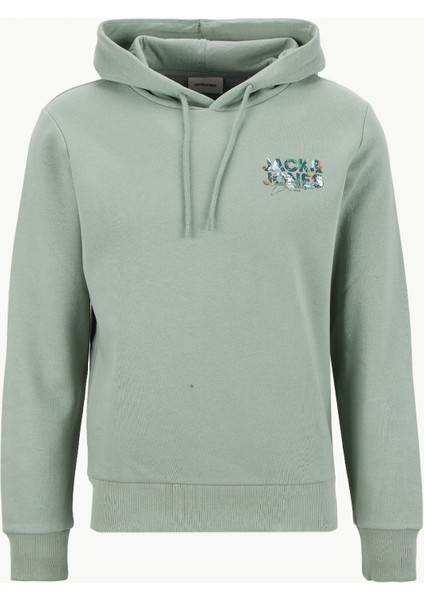 Kapüşon Yaka Yeşil Erkek Sweatshırt 12279119_JJGEPLAS Sweat Hood Ln