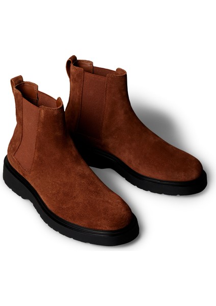 Kahve Erkek Bot Combat Ess Chelsea Boot Su modelleri