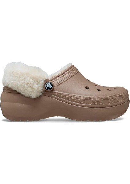 Classic Platform Fuzz Lined Kadın Terlik