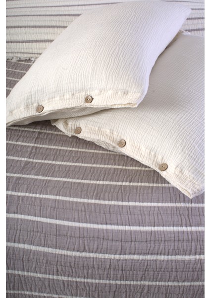 Lüks Multi Muslin %100 Pamuk Çift Kişillik Yatak Örtüsü 230X250 cm Battal Boy 2 Yastıklı fiyatları