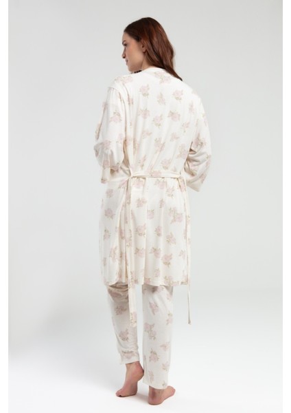 Kadın Lohusa Süprem Kumaş Sabahlık Pijama Bluz 3 Parça Pijama Takımı fiyatları