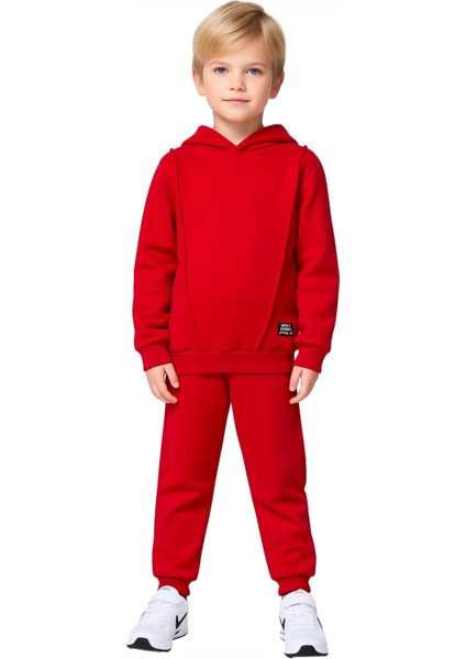 Erkek Çocuk Kapüşonlu Sweatshirt ve Eşofman Altı Iki Parça Takım Konforlu Günlük Giyim Kaliteli fırsatları