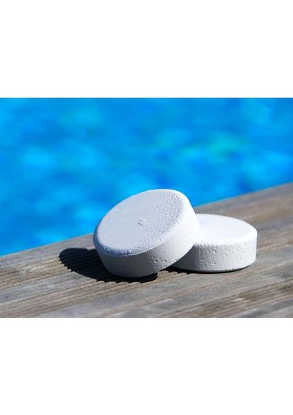 Tablet Klor 1 kg (5 Adet 200 Gr) Yosun Önleyici Havuz Temizleyici Havuz Tablet Kloru