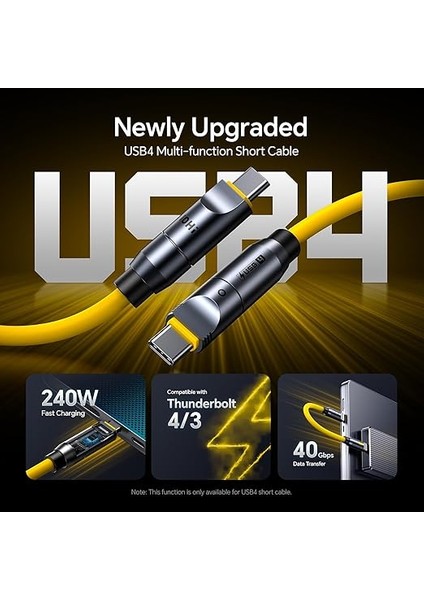 240W 8'i 1 Arada USB C Kablo ve Yıldırım Kablo Seti, Geleceğin Pd3.1 Tip C Hızlı Şarj Kablosu ve Mfi Sertifikalı Yıldırım Kablosu Seti iPhone MacBook iPad Galaxy (Amber) Için fiyatları