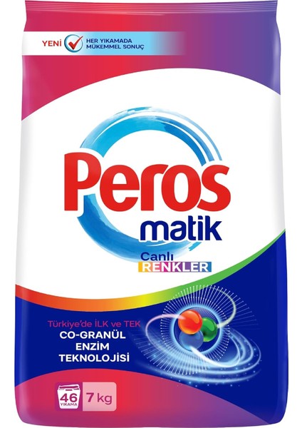 Peros Toz Çamaşır Deterjanı Canlı Renkler 7000 G