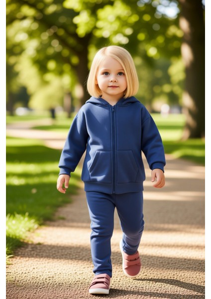 Çocuklar Için Rahat ve Sıcak Kapüşonlu Takım Yumuşak Iç Yapısı ve Şık Tasarımıyla Günlük Kullanıma