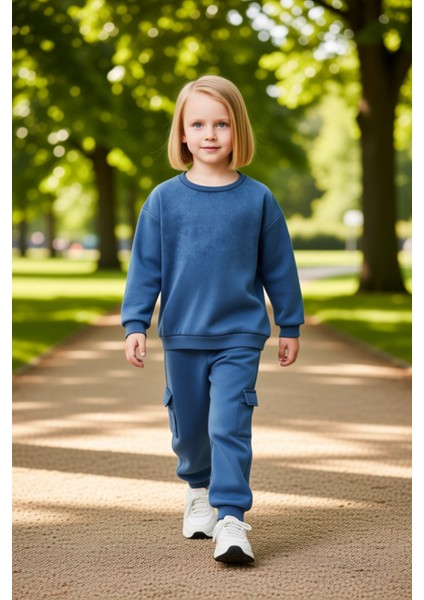 Çocuklar Için Rahat Oversize Pamuklu Üst ve Alt Takım Kaliteli Şık Rahat Günlük