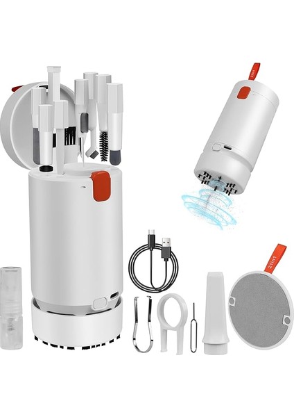 Gotye 21'i 1 Arada Klavye Temizleme Seti, Dizüstü Bilgisayar, Ipad, Iphone, Kamera, Kulaklık Temizliği, Çok Fonksiyonlu Bilgisayar Ekranı Temizleme Fırçası Araçları Için Mini Elektrikli Süpürge