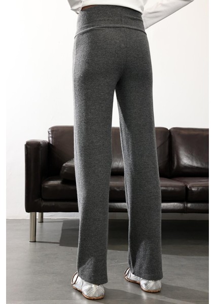 Antrasit Örgü Ispanyol Paça Tayt Pantolon 25248 indirimleri