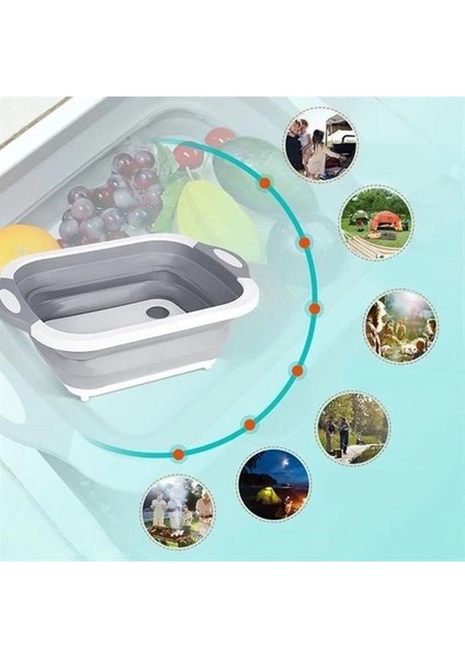 Katlanabilir Süzgeçli Kesme Tahtası ve Badya fırsatları