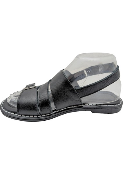 Hylos | Kadın Hakiki Deri Sandalet - Siyah - 40 fırsatları