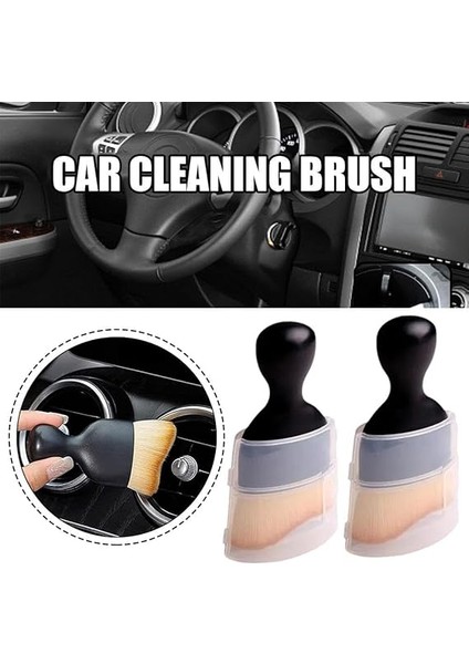 2 Adet Araba Detaylandırma Fırçaları, Oto Iç Yumuşak Tüy Alma Fırçası,kapaklı Araç Aracı,araba Temizleme Fırçası Iç fırsatları