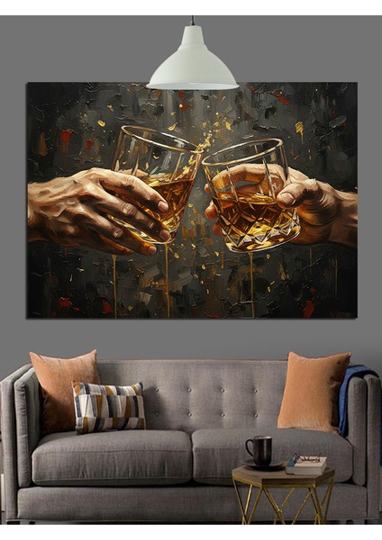 Kadeh Tutan El Dekoratif Kanvas - Mdf Ahşap Tablo fırsatları