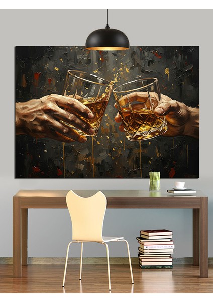 Kadeh Tutan El Dekoratif Kanvas - Mdf Ahşap Tablo indirimleri