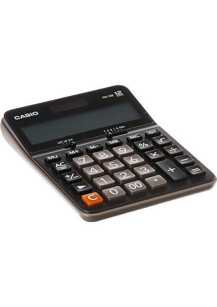DX-12B-BK-W-DC Casio Ekononik Hesap Makinesi, Siyah
