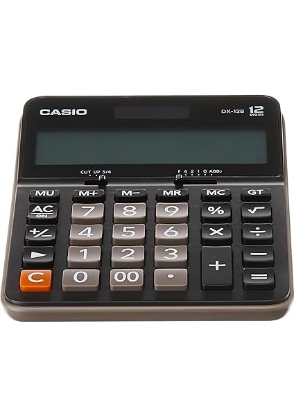 DX-12B-BK-W-DC Casio Ekononik Hesap Makinesi, Siyah fiyatları