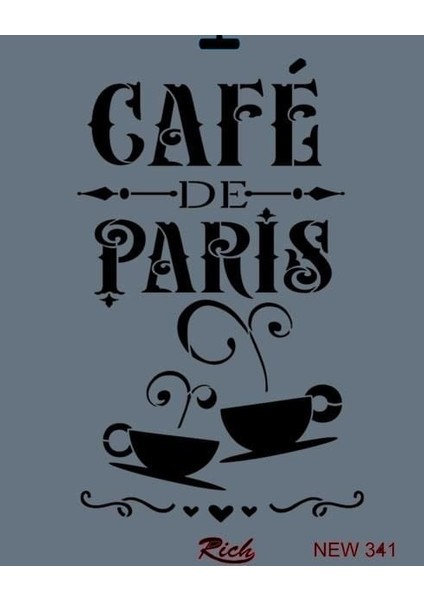 Rich New Seri N-341 Stencil 35X25 cm