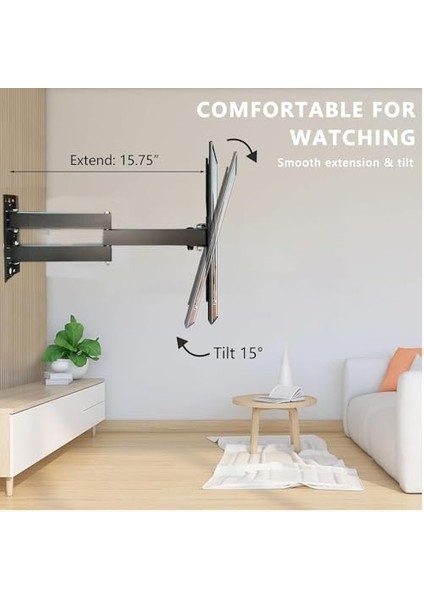 60 Inç&apos;e Kadar (Yeni Nesil Tv) Uyumlu LCD LED Televizyon Askı Aparatı 60" E Kadar ve 30 kg Ultra ve Normal Led/lcd Tv&apos;lerle Uyumludur AS-2642H modelleri