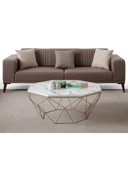 Regnar 3+3+1 Koltuk Takımı Kahverengi + Sütlü Kahve indirimleri