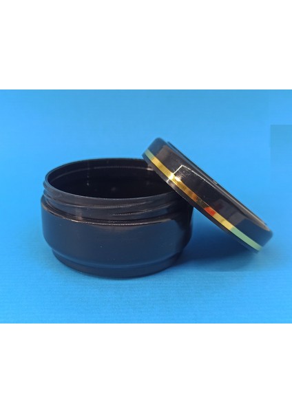 25 Adet Siyah Lüx Altın Şerit 50 ml Boş Pomat Krem Kutusu Şık Tasarım