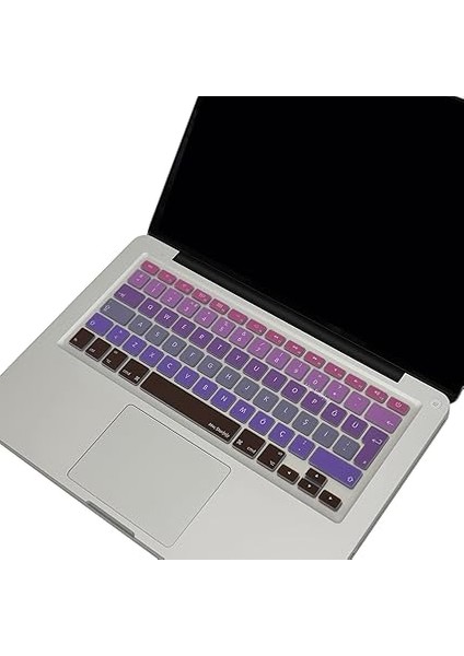 Macbook Air Pro Klavye Koruyucu (Türkçe Q) Ombre (Eski Usb’li Model 2008/2017 Yılı) ile Uyumlu Pembe Mavi indirimleri