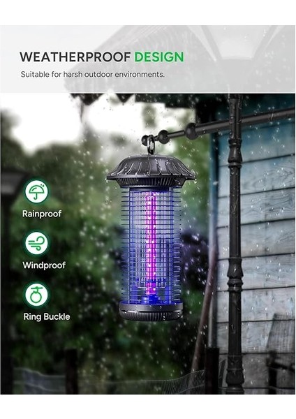 Sinek Öldürücü Lamba - Ultra Güçlü Sinek, Haşere ve Böcek Öldürücü, Sessiz Kullanım, 360 Derece Etki Alanı, Elektrikli Yüksek Voltajlı Sinek Öldürücü, Ev Bahçe Yazlık Asılabilir Sivrisinek Kovucu modelleri