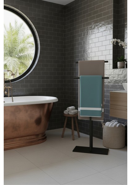 Metal Ayaklı Havluluk Portatif Banyo ve Giyinme Odası