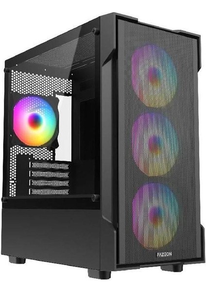 F1 M650BBM 650W 80 4x Raınbow Fıxed LED Fan Mıcro Atx 2xusb3.0 Siyah Kasa