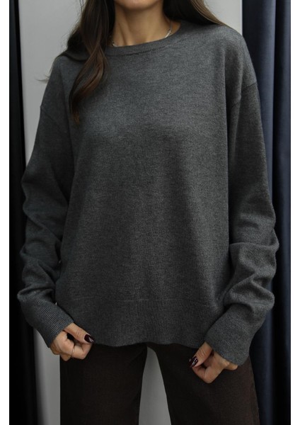 Füme Yünlü Basic Triko Kazak fırsatları