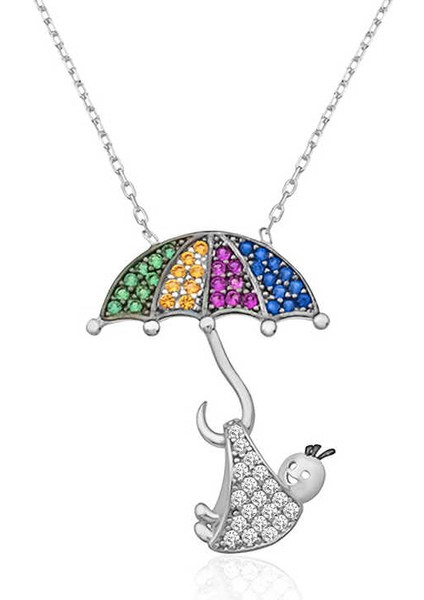 925 Ayar Gümüş Doğan Bebek Gümüş Kolye T6203 (800800)