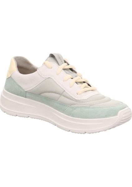 Beyaz-Yeşil Kadın Süet Sneaker 2-000240 fiyatları