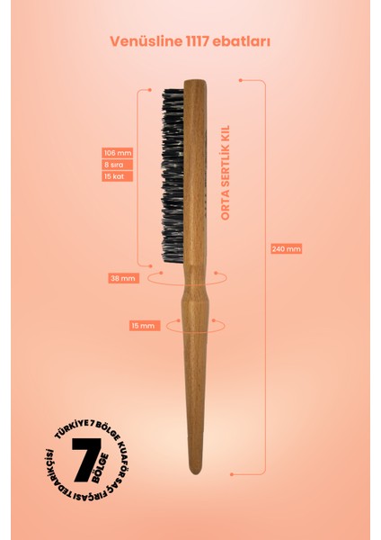 Venüsline Natural 1117 - Profesyonel Topuz Fırçası 3033 modelleri