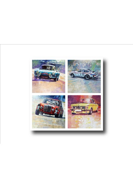 4 Parça Mdf 30X30 Tablo ST-4004