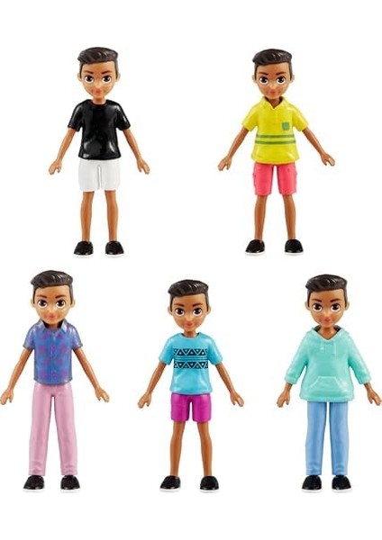 Rio Bebek ve Aksesuar Seti, Kıyafet ve Seyahat Çantaları Dahil Olmak Üzere Toplamda 49 Aksesuarla 4 Adet 7,6 cm Oyuncak Bebek ve Aksesuar Seti modelleri