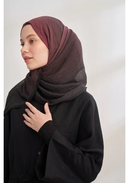 Siyah-Bordo Armanda Degrade Biyeli Müslin Şal 3359 fiyatları