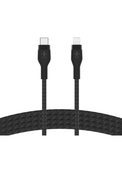 Boostcharge Pro Örgülü Usb-C/ Kablosu, 1 M, Mfı Sertifikalı, 20 W, Hızlı Şarj Için, Pd Power Delivery Ile, 14/14, 13, 12, Pro, Max, Mini Gibi Cihazlar Için, Siyah