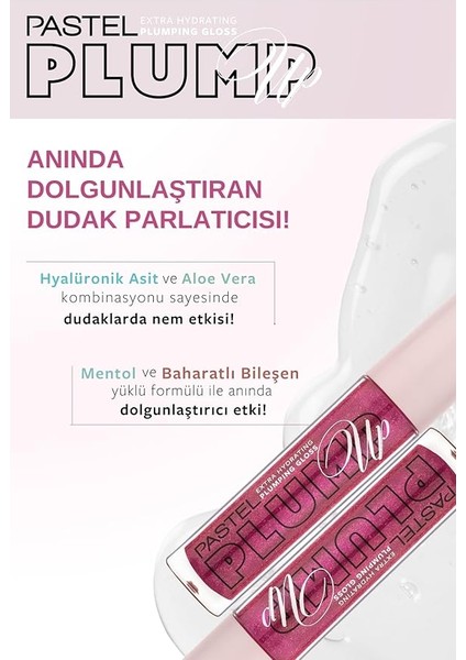 Plump Up Extra Hydrating Plumping Gloss - Dolgunlaştıran Dudak Parlatıcısı, 207 Mariposal, 5,3 ml indirimleri