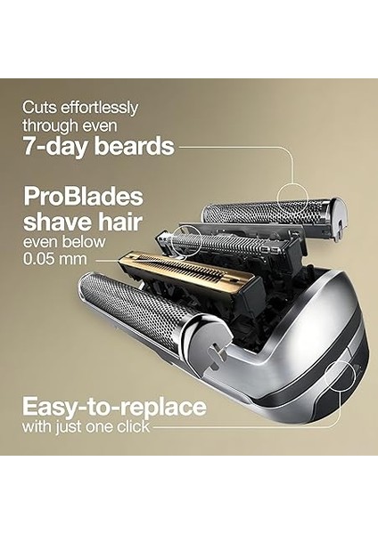 Elektrikli Tıraş Makinesi Yedek Tıraş Parçası 94M, Gümüş, 9 Pro ve Series 9 Tıraş Makineleri Ile Uyumlu fırsatları