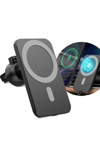 Araç Içi Telefon Tutucu Manyetik Mıknatıslı Hızlı Şarj Cihazı 15W Yeni Nesil Kablosuz Araç Aksesuarı Iphone Samsung Uyumlu