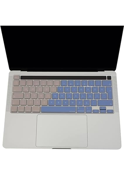 Macbook Pro M1-M2, 13INÇ (Touchbarlı) Klavye Kılıfı (Türkçe Q) A2289 A2251 A2338 A2141 Uyumlu R.powder Mavi Pembe fırsatları